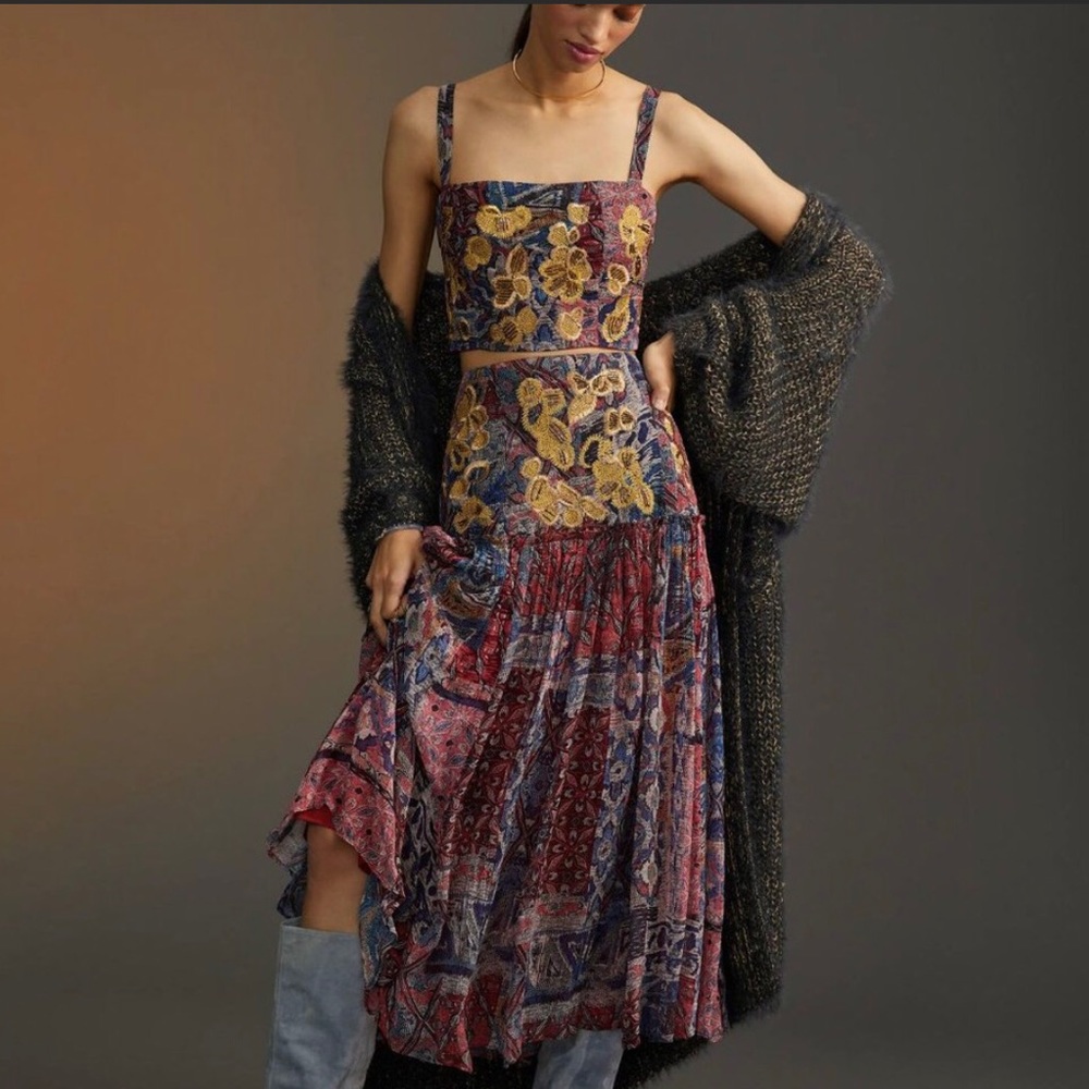 Nikita mhaisalkar skirt and top set from Anthropology